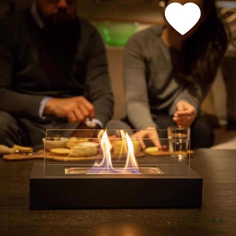 酒精壁炉灯氛围光夜灯真火室内取暖火焰SYV网式红装饰便携桌面小