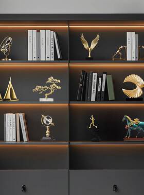 办公装室桌面摆件轻奢档高售楼部招工财软艺品客厅酒柜商务ltao87