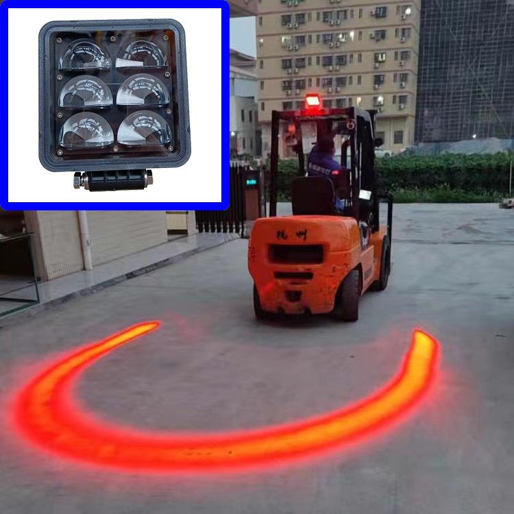LED多系列U型叉车警示灯弧形红蓝光安全作业指示信号灯10-80V通用
