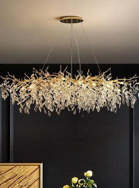 款轻室奢客厅k9水ZVB晶灯豪华法式餐厅书卧加新厚房铝材枝形吊灯