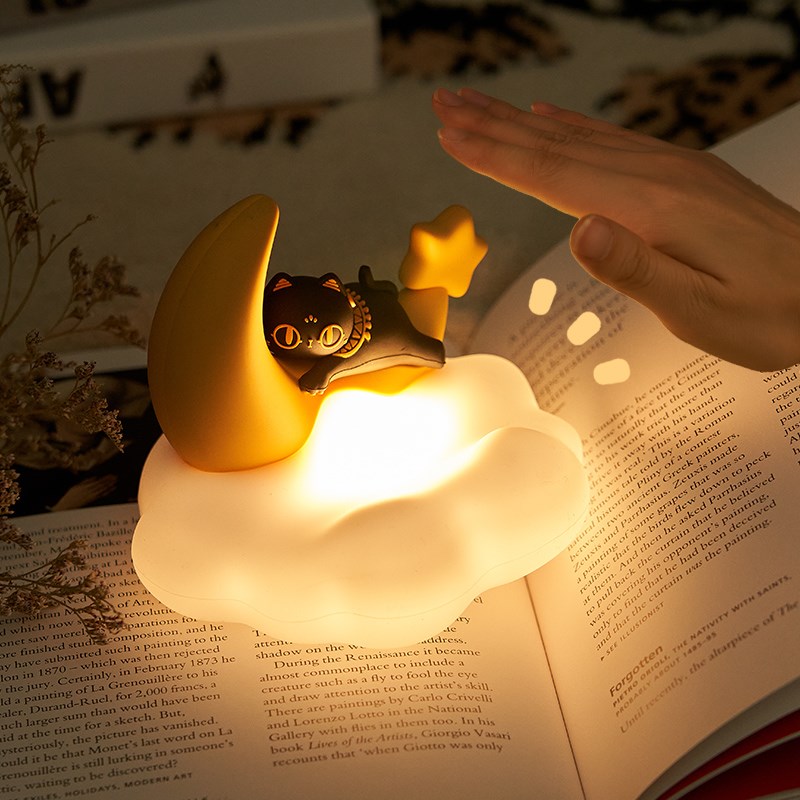 大英博物馆e巴斯特系列月下小眠手机支架氛围灯伴睡灯摆件毕业礼