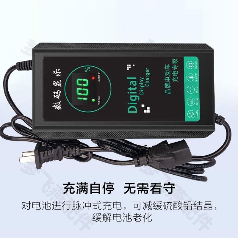 新国标2+2e插孔适用各大电动车充电器48V60V72V20AH自动断电原