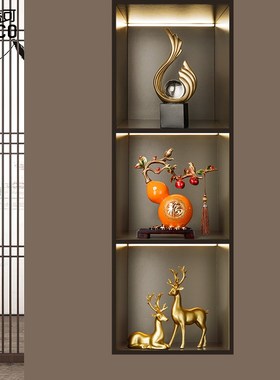 新中式葫芦摆件客厅玄关旺宅A装饰酒柜电视柜轻奢乔迁新居礼物