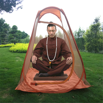 佛堂静修蚊帐 防蚊禅修纱帐 户外打坐瑜珈棚子免搭建自动弹开帐篷