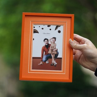 彩色相框摆台多巴胺相框挂墙铝合金多色三层卡纸装裱画框组合定制