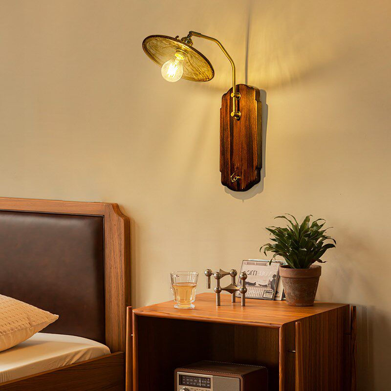 床头装饰画壁灯侘寂风木质氛围感插头款拉绳开关书桌上方钓鱼壁灯,家装灯饰光源,壁灯,淘宝优惠券,粉丝福利购,淘宝优惠卷