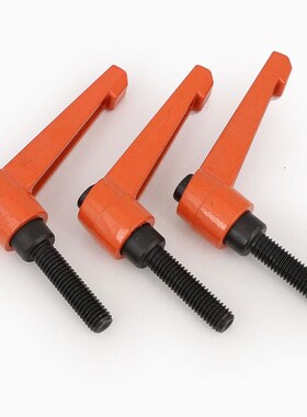 橘黄色可调位紧定手柄螺丝7字型把手L型旋转锁紧扳手M5M6M8M10M12