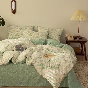 2022新款全棉印花四件套小清新花卉蕾丝边嵌条纯棉斜纹13372套件