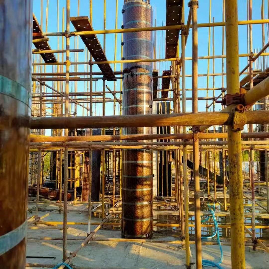 混凝土圆柱桥梁模具建筑圆形木质模板弧形检查井电力基础污水