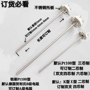 010 WZPK 010高精度耐高溫Pt100鎧裝 鉑熱電阻芯WRN 熱電偶 K型鎧裝