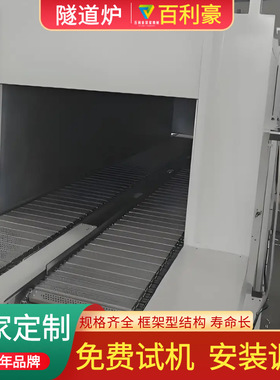 法兰盘加热隧道炉 双轨道隧道炉 不锈钢链板隧道炉控温精度高