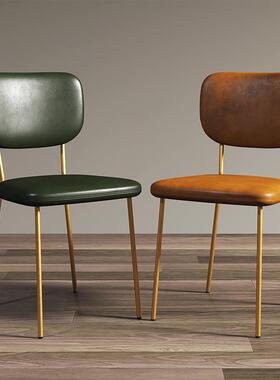 轻i奢餐椅 现代简艺约家欧用单人靠204030-1背椅酒店北餐厅ns风铁