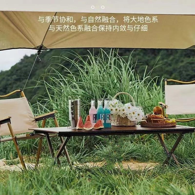 外便捷户折叠蛋卷桌铁艺露营桌蛋卷桌01子野餐野营桌装备收纳户外