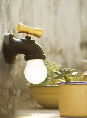 新款水龙1小夜灯智能声控感头应usb充电走廊过道创 意家led夜居灯