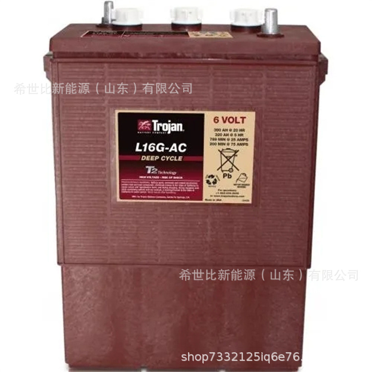 TROJAN邱健蓄电池L16H-AC动力型6V435AH升降机高尔夫球车观光车用