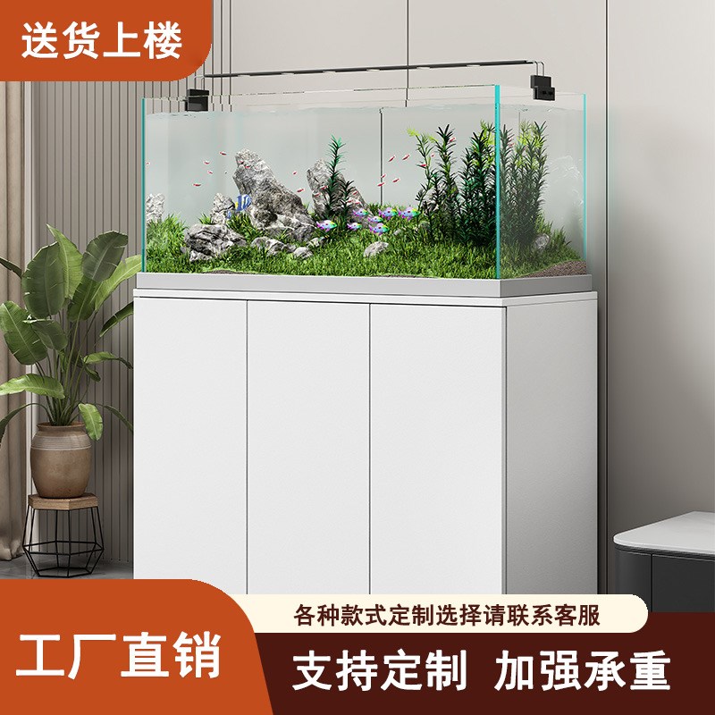 鱼缸底柜客厅简易家用中小大型鱼缸架水族馆底滤柜定制柜子放置柜