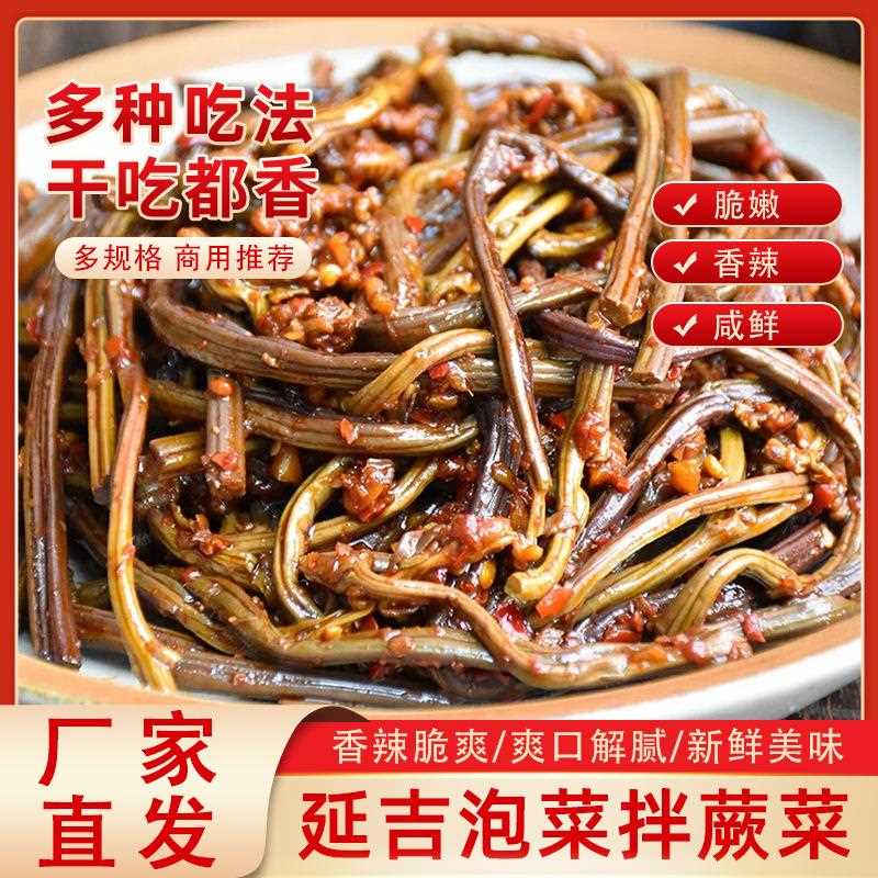 东北咸菜蕨菜延边朝鲜族新鲜拌蕨菜香辣菜韩国泡菜下饭菜开袋即食