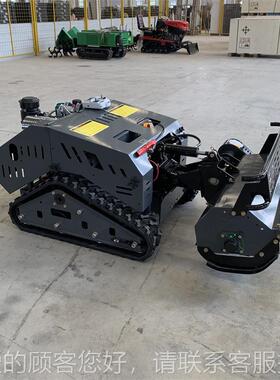 遥控油旋机小无柴型履带式农用线全自ZFO动耕耕地除草机果园碎草