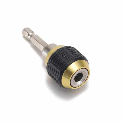 手电钻三爪转1/4内六角快换夹头连接杆 带弹跳自锁六角批头转换器
