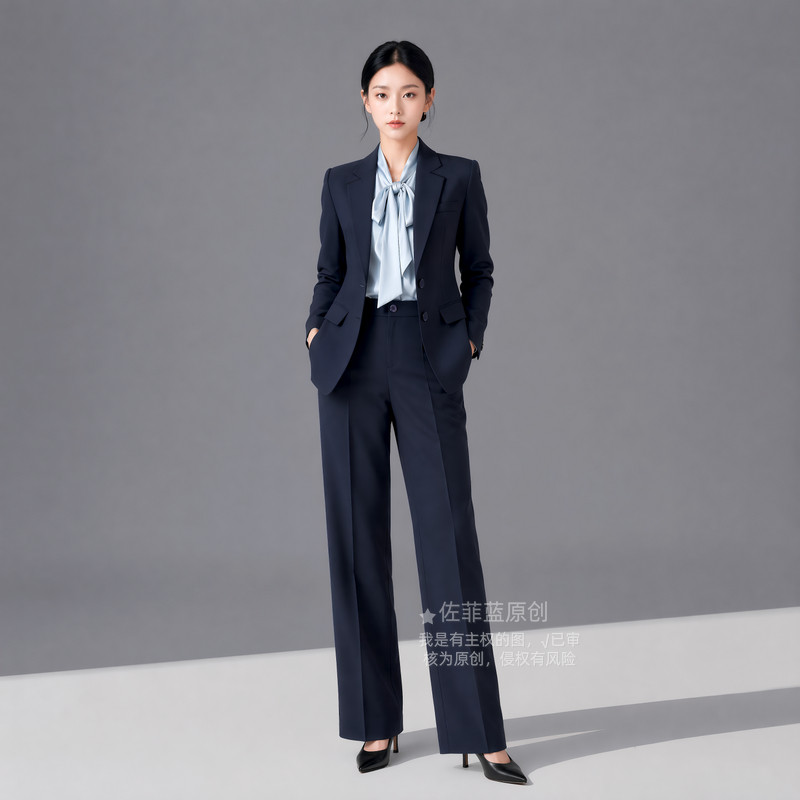 2026秋新女长袖免烫西装套装图片