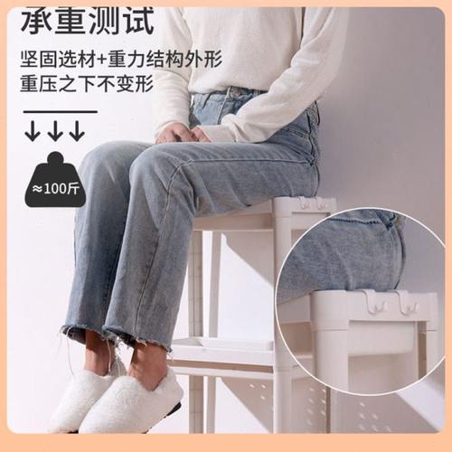 ??浴室置物架卫生间多层落地式收纳脸盆架加免打孔多功能储物