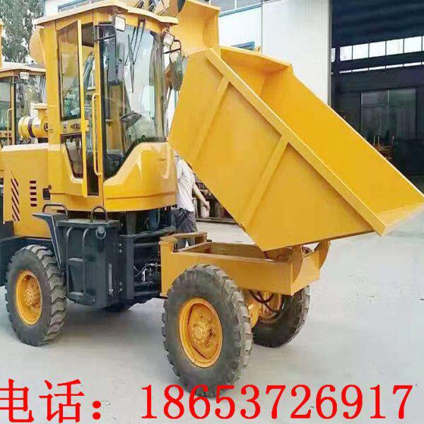 建筑工地柴油翻斗车 小型四轮前卸式蹦蹦车 短途沙石物流运输车