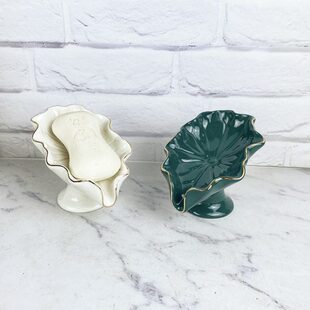 北欧创意轻奢陶瓷皂盒沥水香皂盒家用卫生间酒店置物架厂家直销