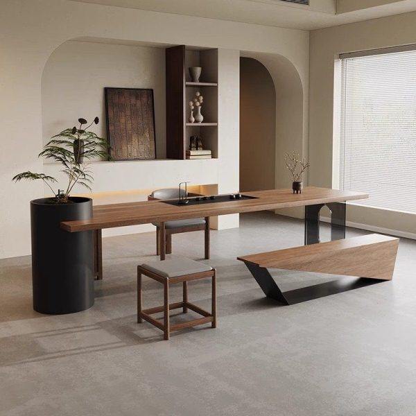 新中式实木家用茶桌椅组合公桌茶台现简约公室泡茶桌洽谈桌,商业/办公家具,茶台/茶桌,淘宝优惠券,粉丝福利购,淘宝优惠卷