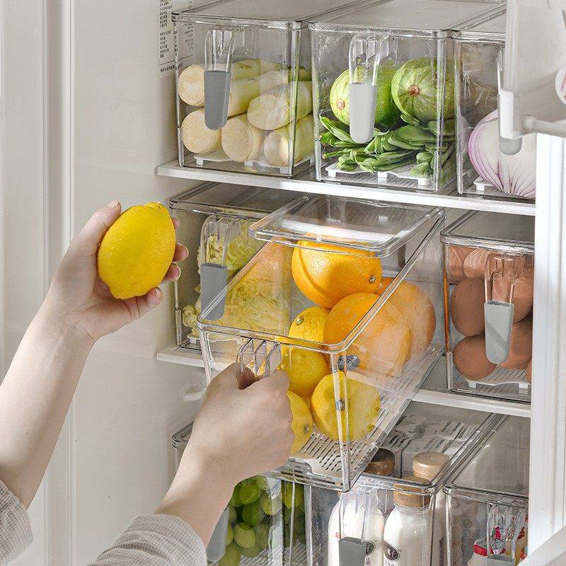 河马 冰箱收纳盒厨房食品整理蔬菜保鲜盒冰箱专用冷冻大容量储物,收纳整理,首饰盒,淘宝优惠券,粉丝福利购,淘宝优惠卷