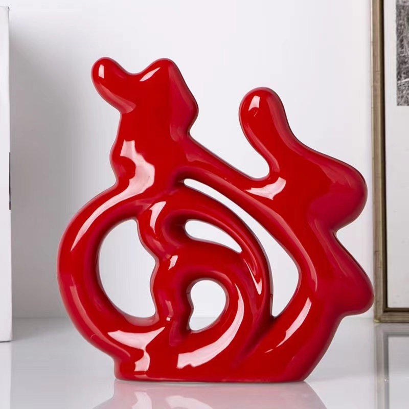 现代简约福字陶瓷客厅摆件酒架酒柜电视柜次装饰品乔迁新家里