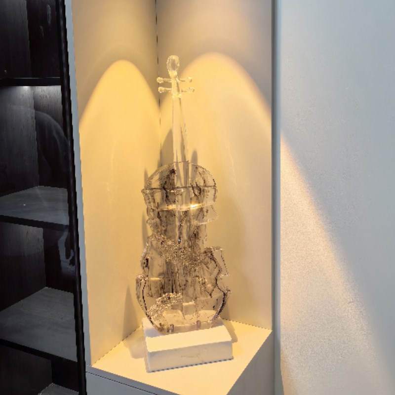 轻奢创意小提琴客厅落地摆件艺术玄关柜大厅酒柜桌面家居软装饰品