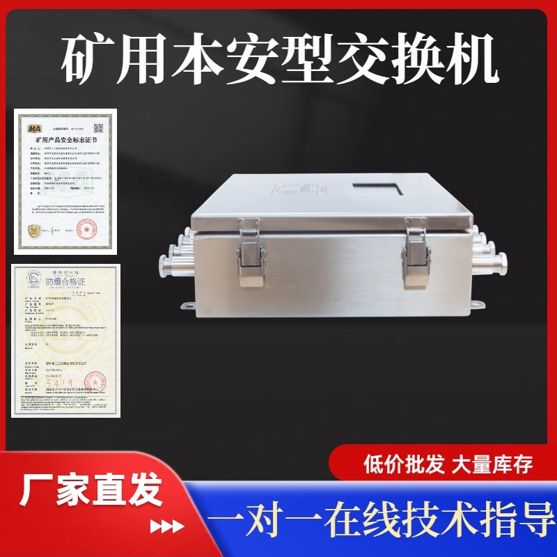 矿用本安型交换机KJJ12 工业矿用环网交换机 煤矿防爆交换机