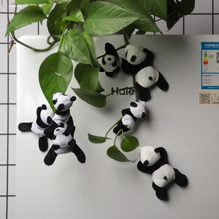 转运富贵竹装饰迷你小熊猫夹子玩偶公仔毛绒玩具挂件摆件礼物礼品