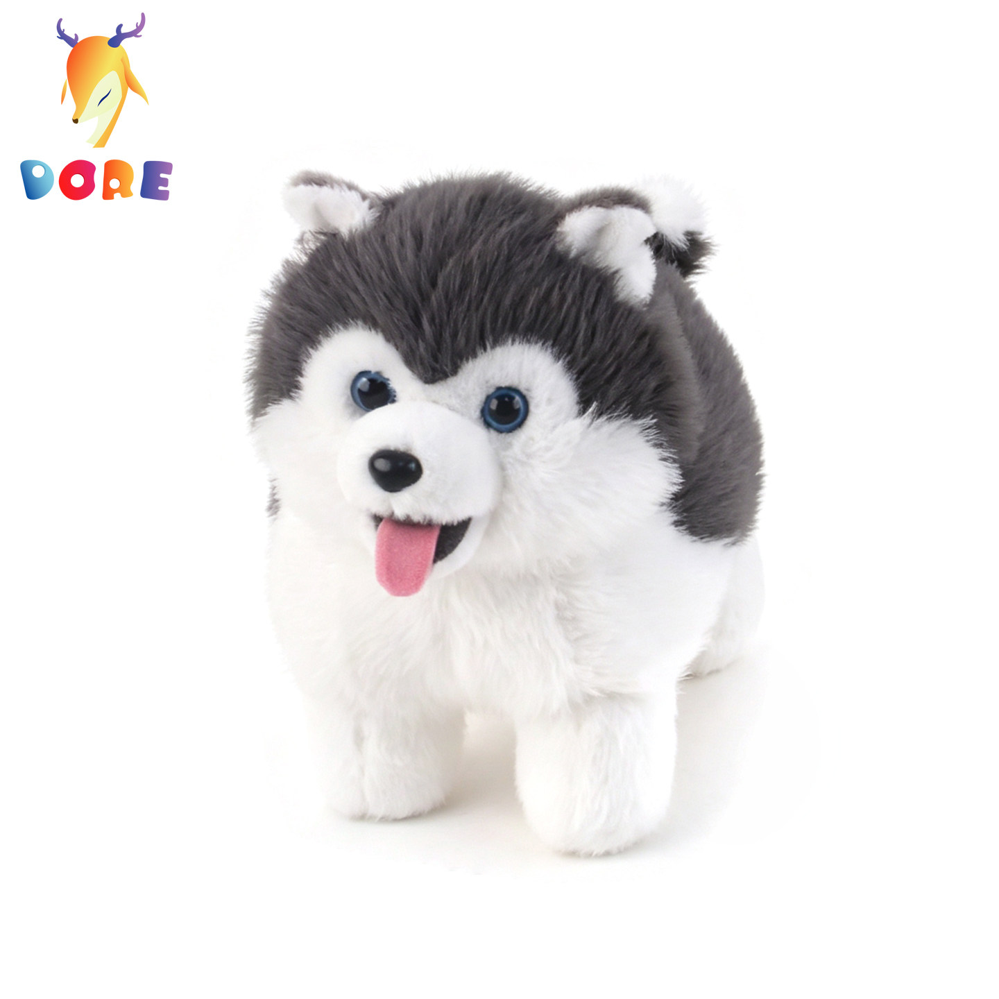 DORE哈士奇玩偶毛绒玩具公仔