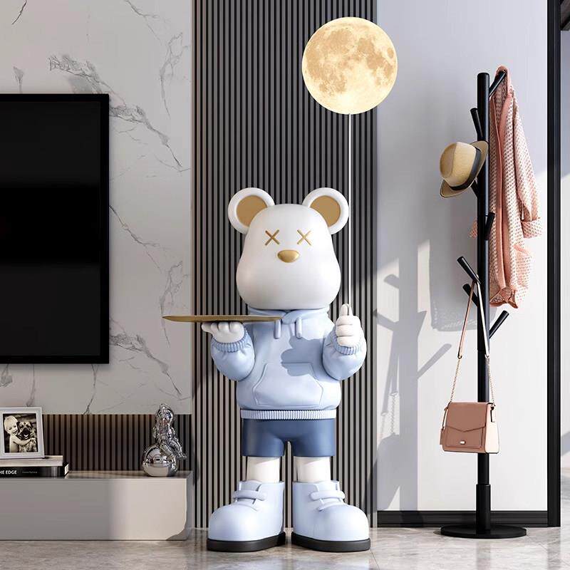 德国暴力熊客厅大型落地灯摆件电视柜旁边轻奢家居装饰品乔迁新居
