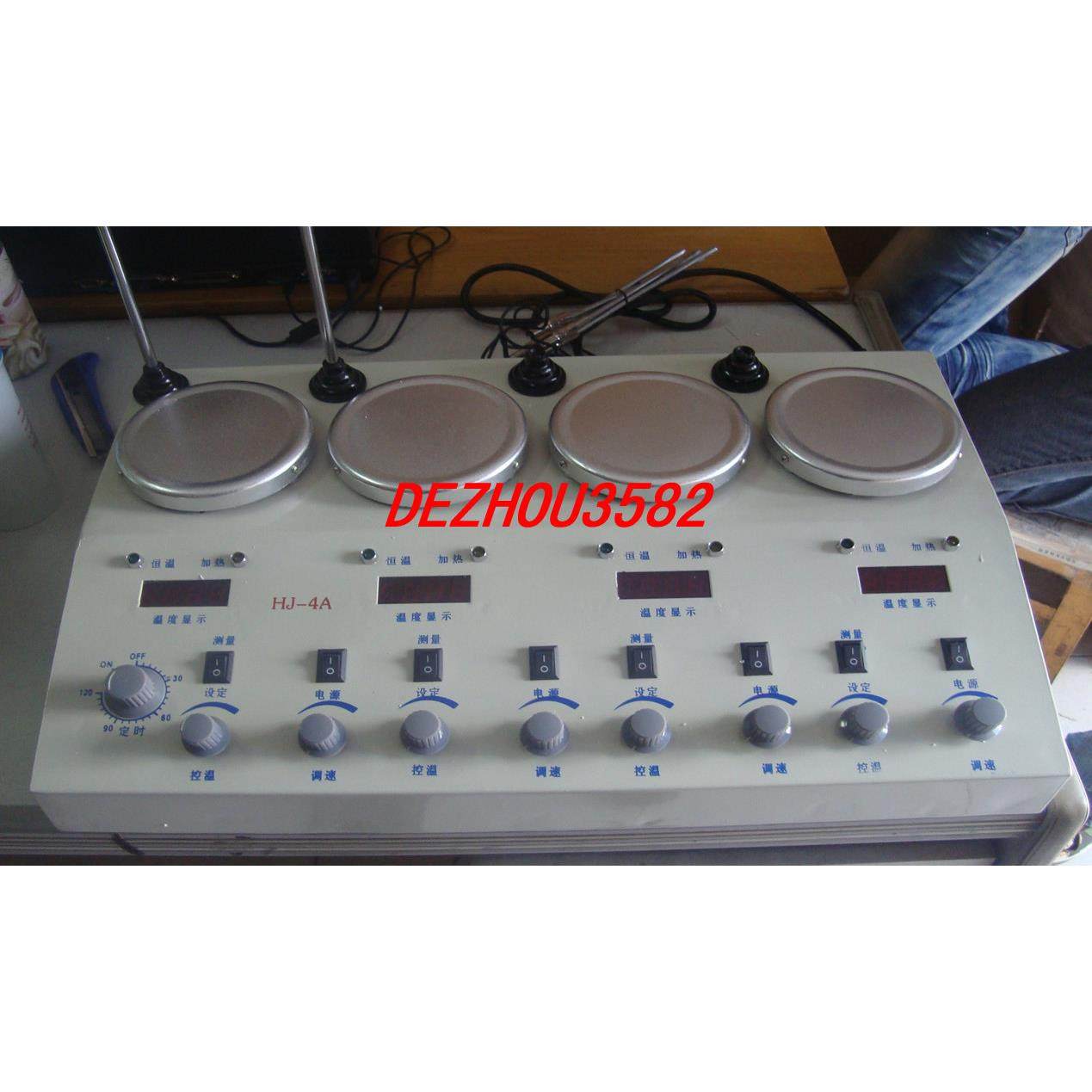 数显四连磁力加热搅拌器 HJ-4A 四联磁力加热器 实验室小型搅拌机