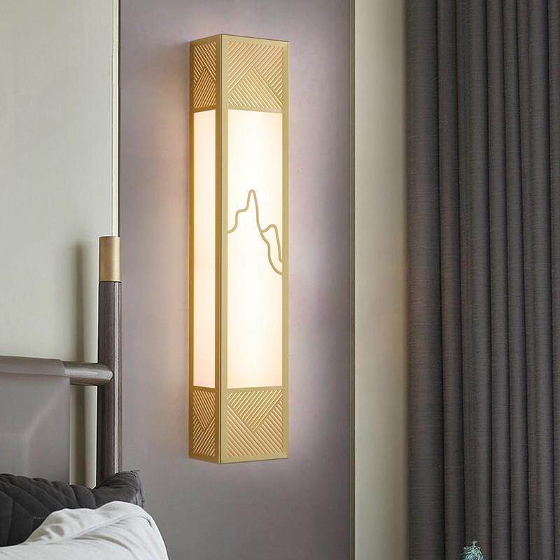 新中式壁灯客厅电视背景墙灯中国风别墅过道主卧室设计师床头壁灯