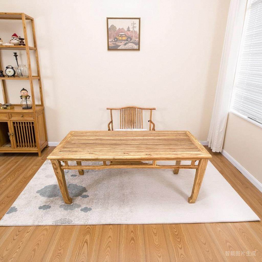 老榆木实木马蹄桌原木书桌禅意书画 画桌新中式餐桌台覆古方桌办,住宅家具,家用茶台/茶桌,淘宝优惠券,粉丝福利购,淘宝优惠卷