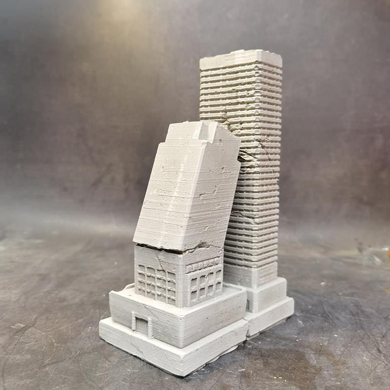 冬官手作 水泥混凝土鱼缸造景石雕像摆件装饰城市废墟巨石阵方缸