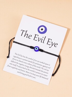 蓝眼睛幸运手链女EvilEye恶魔之眼琉璃珠手串ins风小众设计饰品