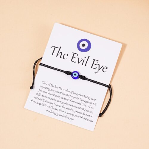 蓝眼睛幸运手链女EvilEye恶魔之眼琉璃珠手串ins风小众设计饰品