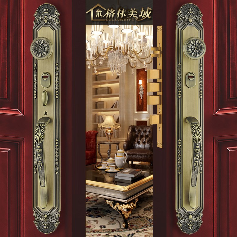 格林美域双开大门锁别墅对开大门锁欧式门锁进户大门锁防盗门锁