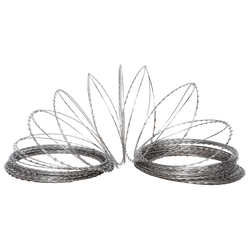 围墙刺网防盗网防爬刺带刺铁丝网热镀高锌防锈防盗刺滚笼刀片刺绳