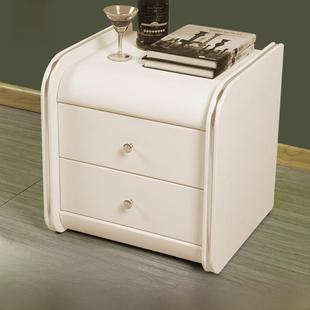 智能床头柜多功能无线充电指纹锁卧室灯豪华现代简约床头储物柜