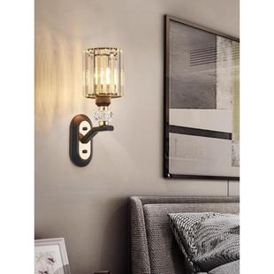 北欧现代水晶壁灯豪华个性化卧室床头灯单头客厅电视背景墙楼梯灯