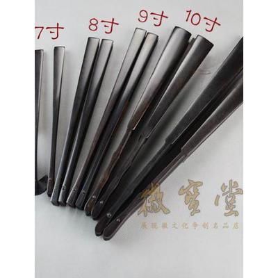 安徽盂县米纸手工米纸折扇乌木竹芯扇肋空白扇米纸扇