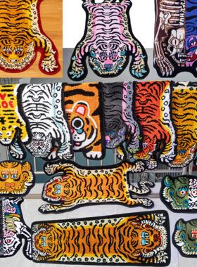 tufting植绒Panthera tigris藏地经典西藏镇宅老虎地垫地毯簇绒