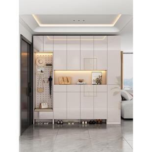 鞋柜新款2025流行家居入口入口柜一柜到顶储物柜储物架定制柜