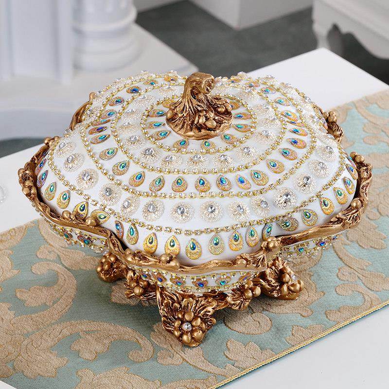 欧式干果盘、客厅茶几、豪华果盘摆件、时尚高多层创意隔盖果盘,家居饰品,果盘/果篓,淘宝优惠券,粉丝福利购,淘宝优惠卷