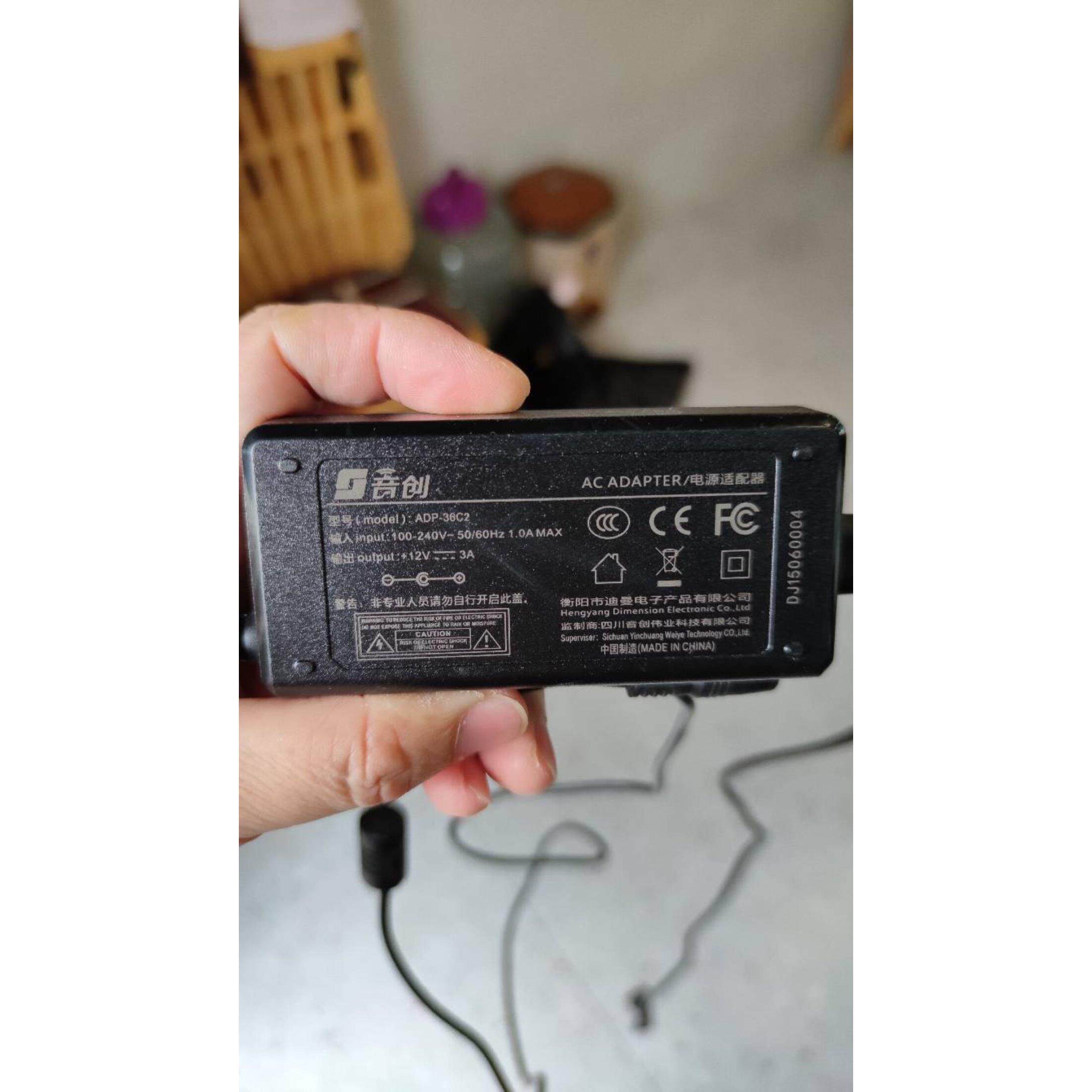 银创卡拉ok机触摸屏12V 3A电源适配器型号Adp-36C2衡阳迪曼电子